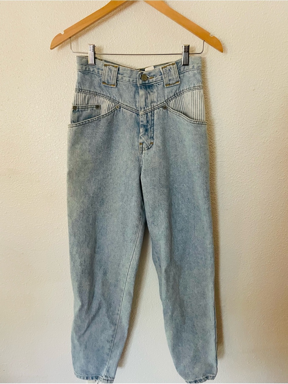 Vintage Sesson High Waisted Women's Jeans Yoke Front 80s Light Wash Size 2-